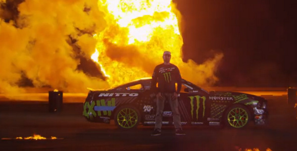 Vaughn Gittin Plays with Fire in Mustang RTR
