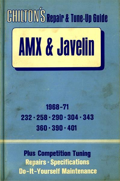 AMC Javelin and AMX-amxmanualcover.jpg