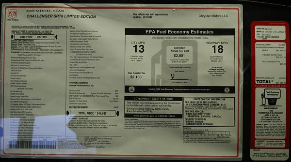 Gone to the enemy - Mopar Charger SRT*-srt8challengerwindowsticker.jpg