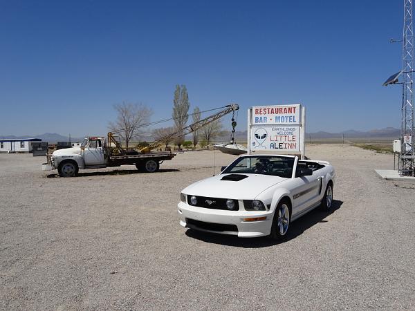 Mustang on the Extraterrestrial Highway in Nevada.-san-diego-vacation-147.jpg