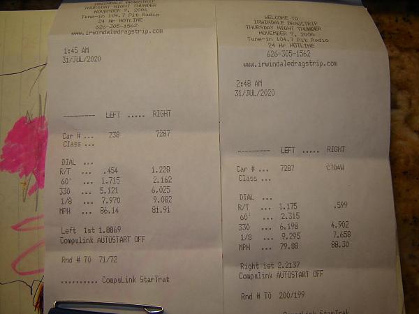 2005 Mustang GT vs. PT Cruiser GT-time-slip-11-9-06.jpg