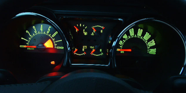 Woohoo Saleen 200mph Gauge Cluster Red Lcd Ftw The