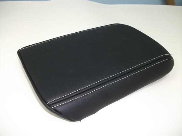 Padded Leather Console Armrests, Shift Boots and E-Brake covers-white-stitch-padded-cover.jpg