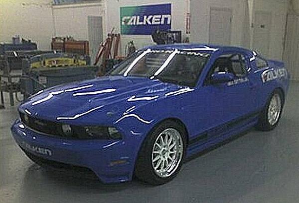 Here's picture of  2010 Grabber Blue Mustang GT at friends race shop-mybluegt0110.jpg