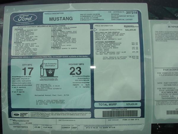 Here's pics of 2007 Alloy Grey GT  just came in todayat myLocalFordDealership 6/27/06-dsc04029.jpg