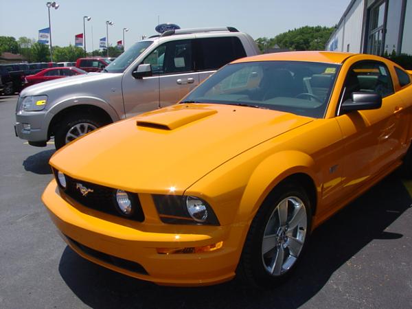 Here's pics of 2007 Orange GT from my Local Ford Dealership today 6/15/06-dsc04001.jpg