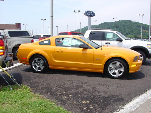 Here's pics of 2007 Orange GT from my Local Ford Dealership today 6/15/06-dsc04011.jpg