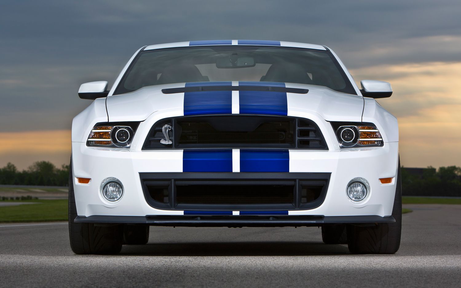 Ford shelby gt 500 blue with white stripes #4