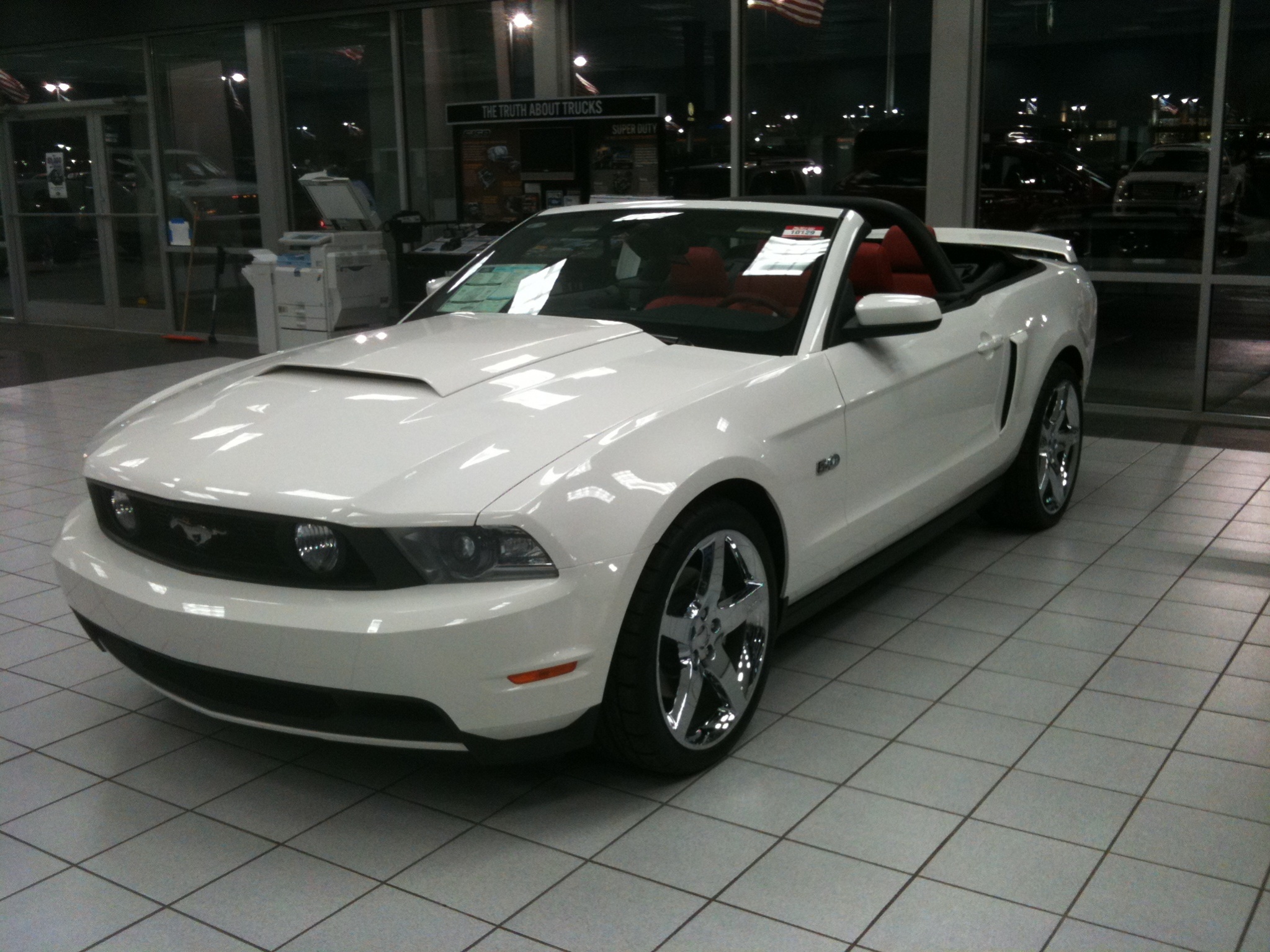 Another White Stang W Red Interior Convertible The