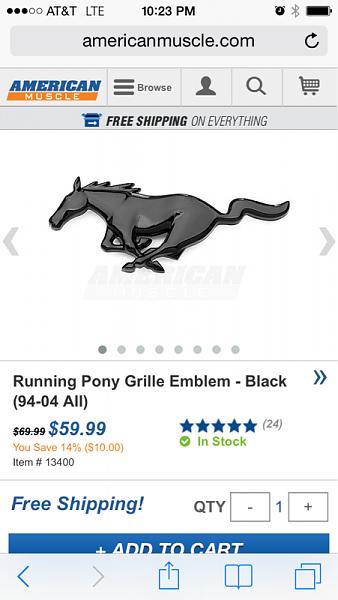 Black pony emblem centered on 2014 CS grille?-image-1064922107.jpg