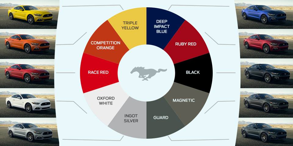 2019 Ford Mustang Color Chart