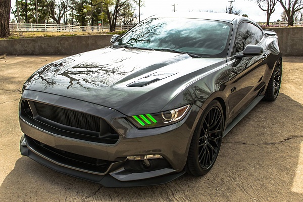 2015+ Ford Mustang Multicolor DRL LED Board Replacements! Sequential Turn Signal DRL!-magnetic_green_up.jpg
