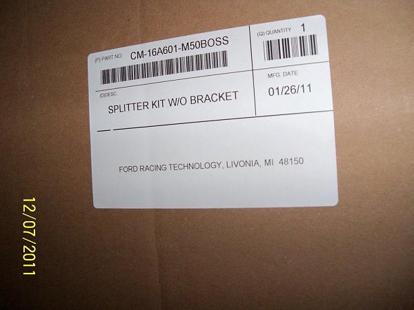 Still FS: Front Splitter From Laguna Seca &amp; Boss 302 Owner Package-101_0744.jpg