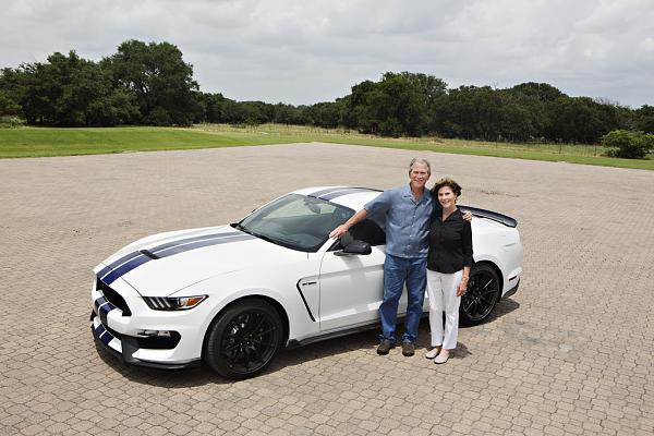 Ford to Auction Off Mustang GT350 To Help Veterans-gwbushgt350.jpg