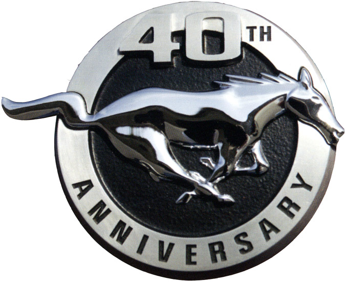 2004 Ford mustang 40th anniversary console badge #3