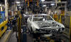 A Mustang body starts its trip down the DAP assembly line