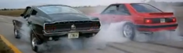Father And Son Mustang Burnout: Video Inside
