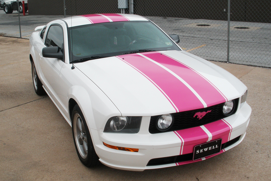 Ford mustang pink stripes #10