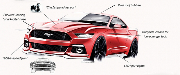 Ford Sketches Provide Insight on 2015 Mustang Design