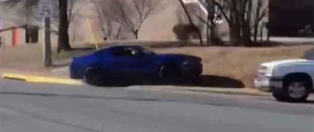Jittery Driver Spins Mustang after Cars and Coffee