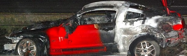 Woman Escapes Charred Shelby GT500