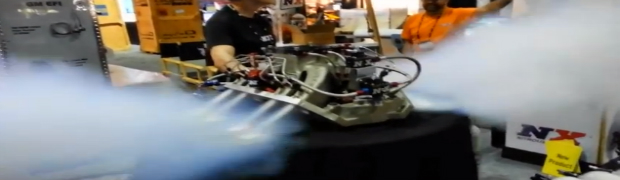 This is what a 3,200-hp Shot of Nitrous Looks Like