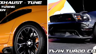 Twin Turbo Coyote Mustang and Viper Battle it Out