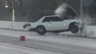 Nitro-Boosted Fox Body Mustang Slams Into the Wall