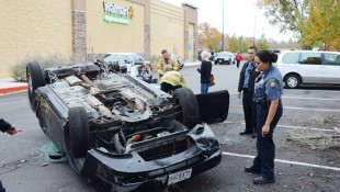 Mustang Flips After Trying to Cut Off Another Driver