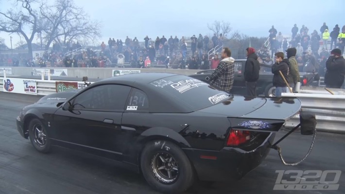 Small Block Ford Turbo Cobra Wins Redemption "No Prep" - The Mustang Source
