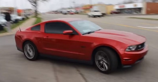 Another Cars and Coffee Mustang Burnout Gone Wrong