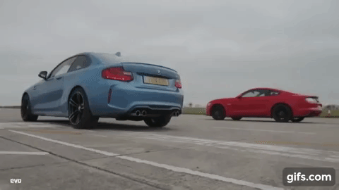 Mustang vs BMW M2 Drag Race