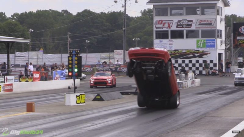 Turbo Ls Fox Body Rides Back Bumper During Massive Wheelie The Mustang Source