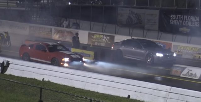Hot Drag Strip Action: Mustang GT500 Faces Off Against BMW M5