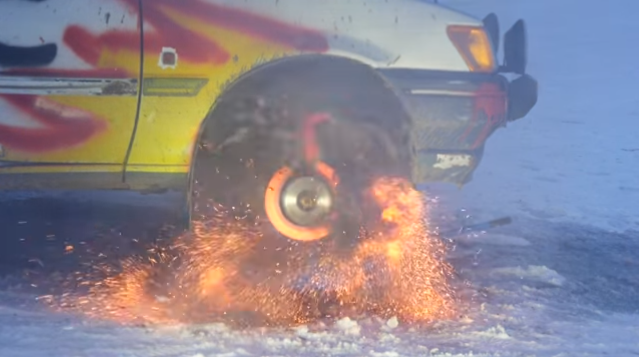 Brake Disc Explodes Under High Friction Load!