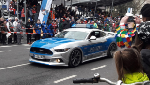 Modded Mustang Police Car Leads German Parade