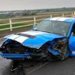 Mustang and Porsche Crash All Over U.K. Highway