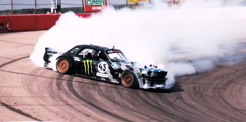 Ken Block takes the 1400 HP Hoonicorn for a test drive.