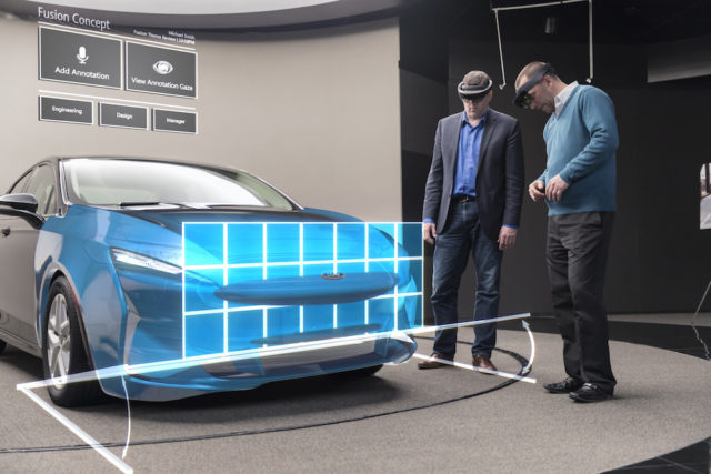 Ford tests Microsoft HoloLens for future car designs.