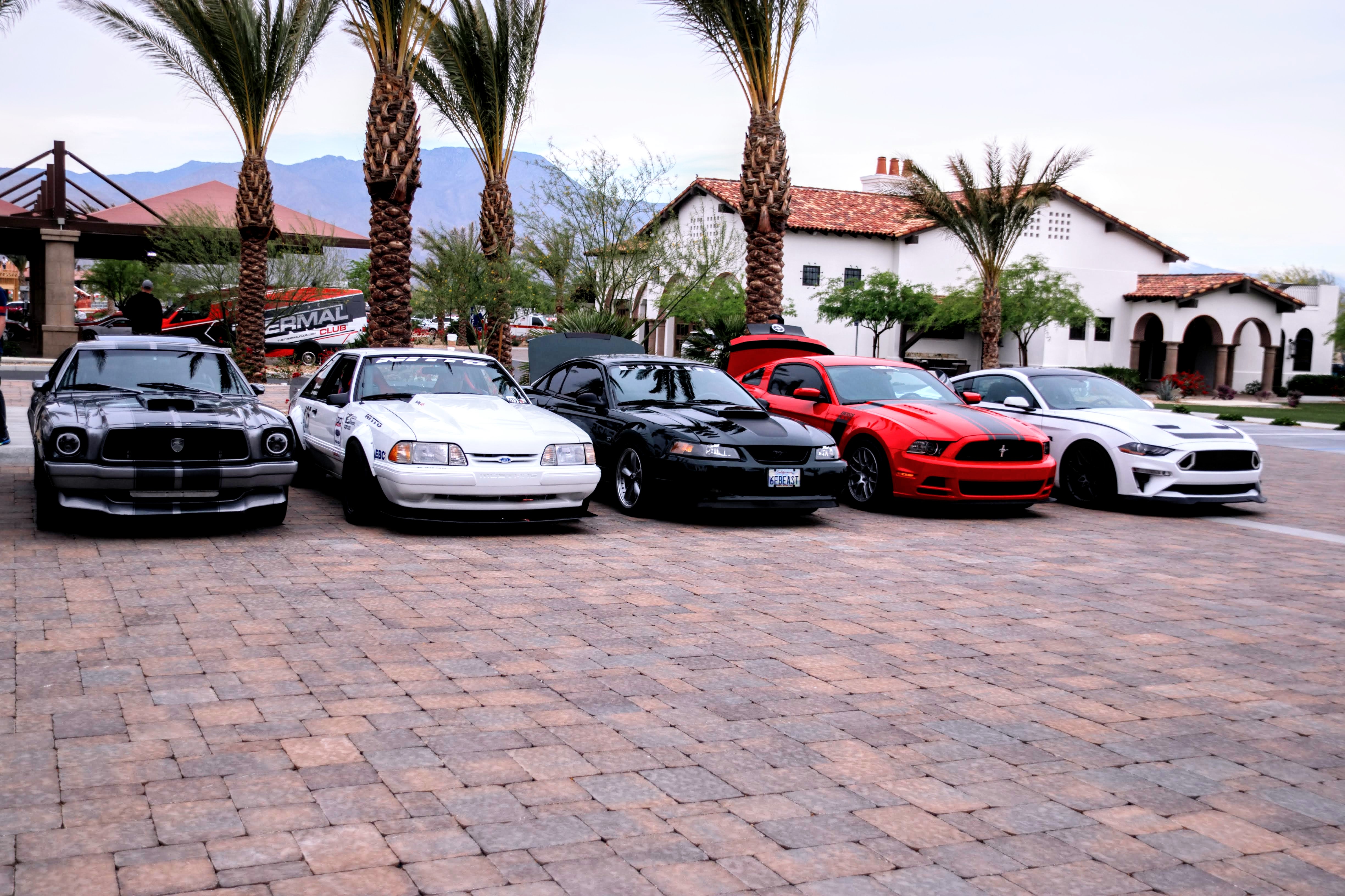 Row of Mustangs -Mustang Mania at the Thermal Club with Nitto Tire