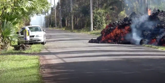 Ford Mustang Engulfed by Kilauea Magma in Hawaii