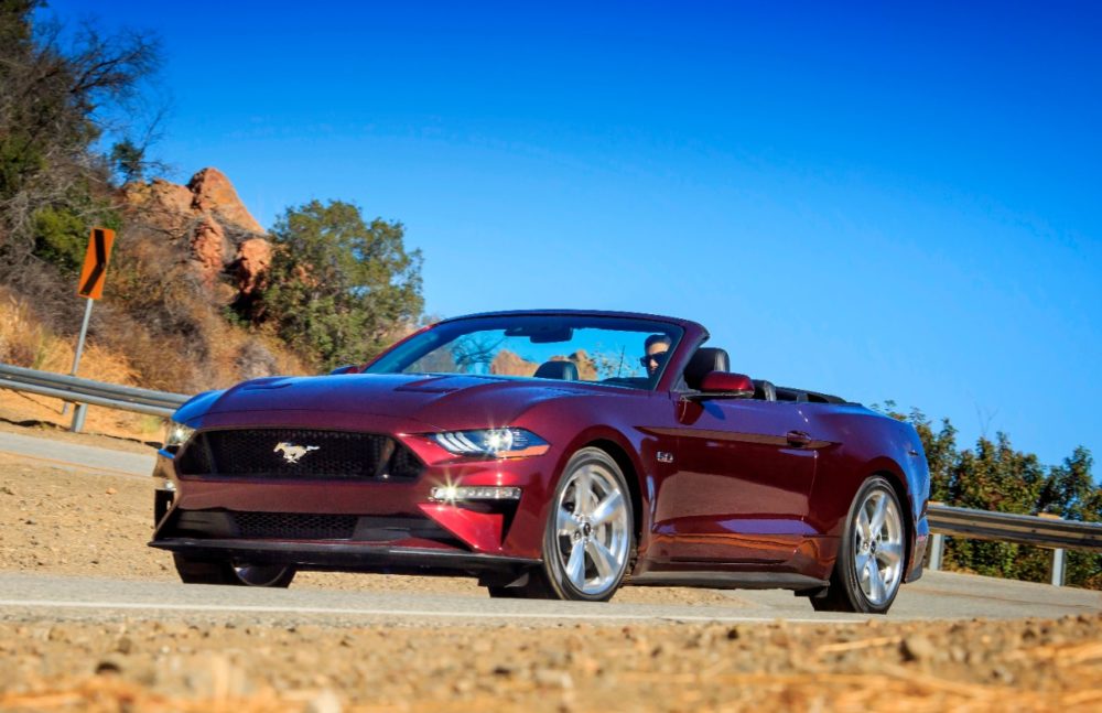 2018 Mustang Convertible in Royal Crimson