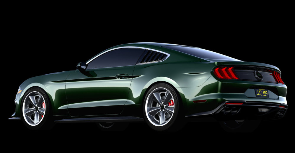 Steve McQueen Bullitt Mustang Rear Side