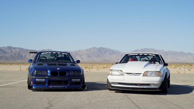 LS e36 supercharged fox body 302 track battle