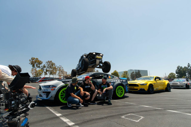 Mustangs ‘Drift’ into Race Service Garage’s New ‘Hangtime’ Promo