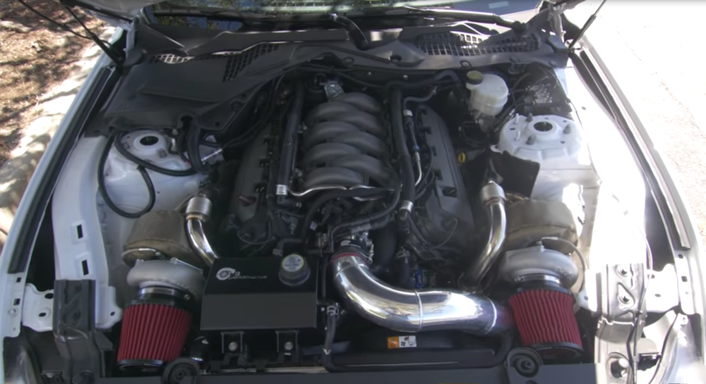 Twin-turbocharged "sleeper" S550 Mustang GT. 