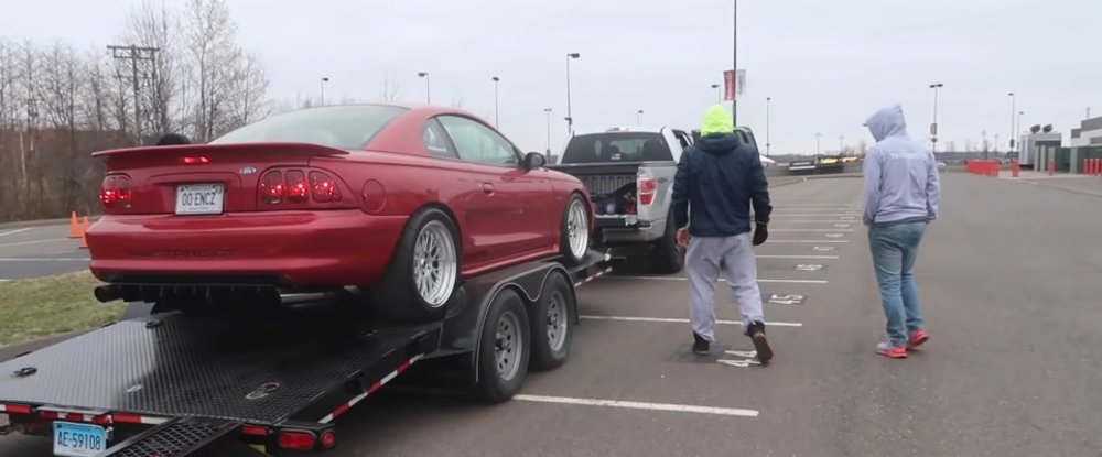 ProCharged 4V SN95 Mustang on a Trailer