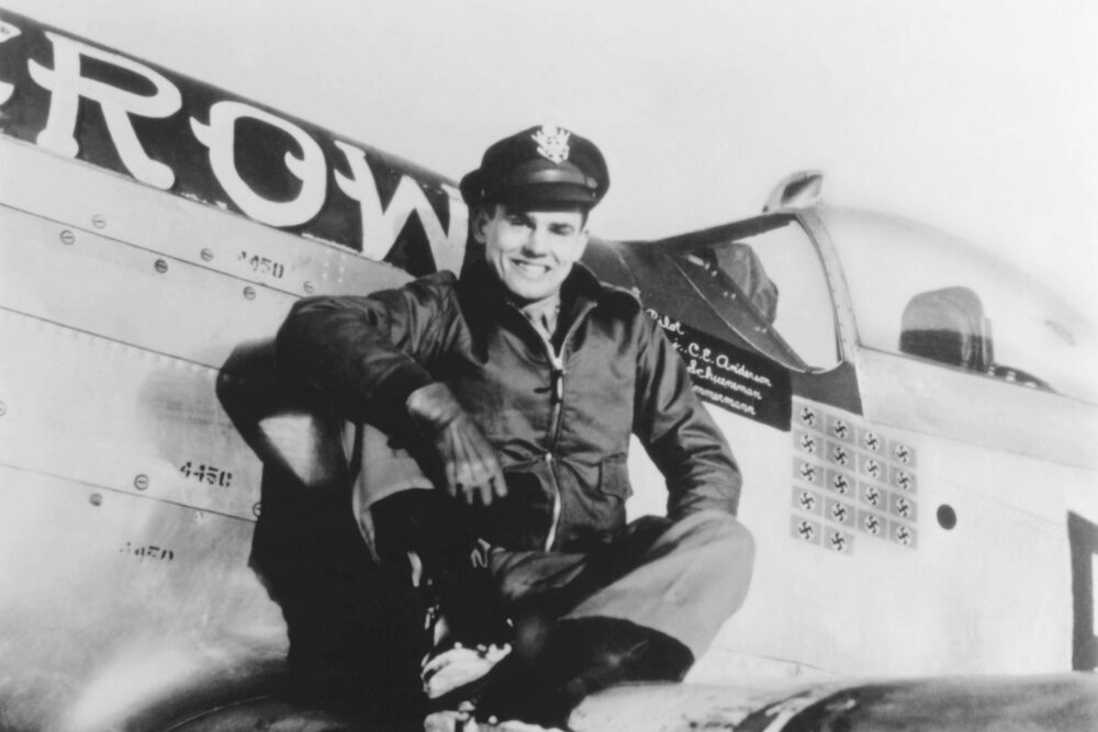 Bud Anderson & a P-51 Mustang - Roush