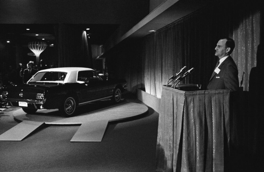 Lee Iacocca Introduces Mustang at 1964 World's Fair
