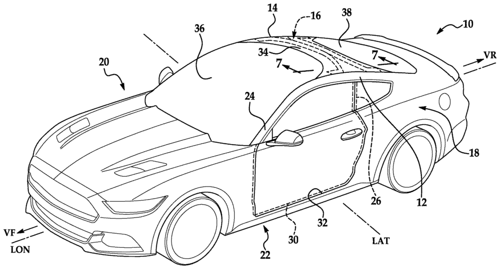 Ford Mustang Panoramic Roof Patent